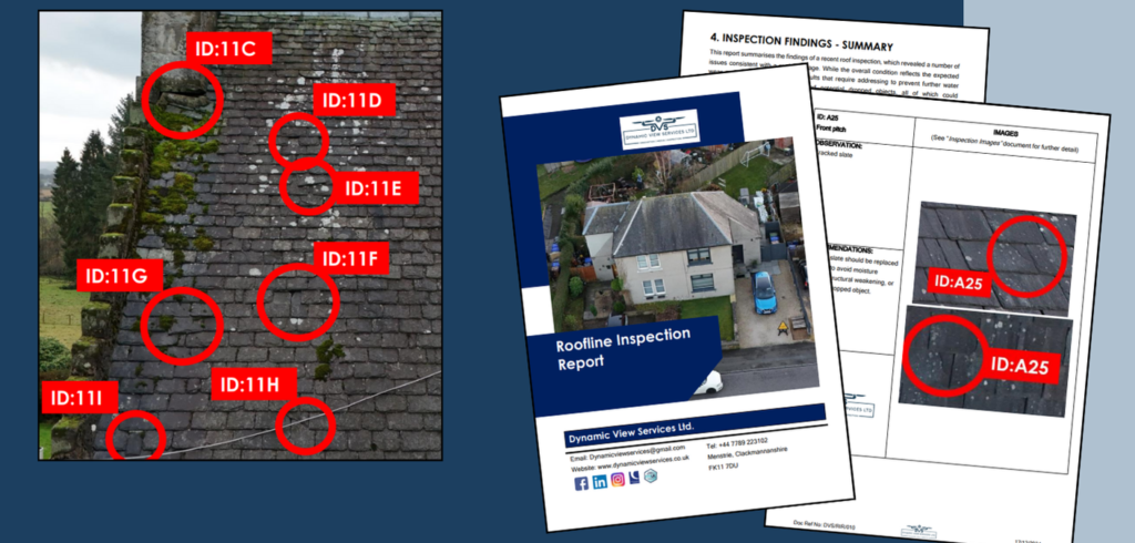 Drone roof inspection report